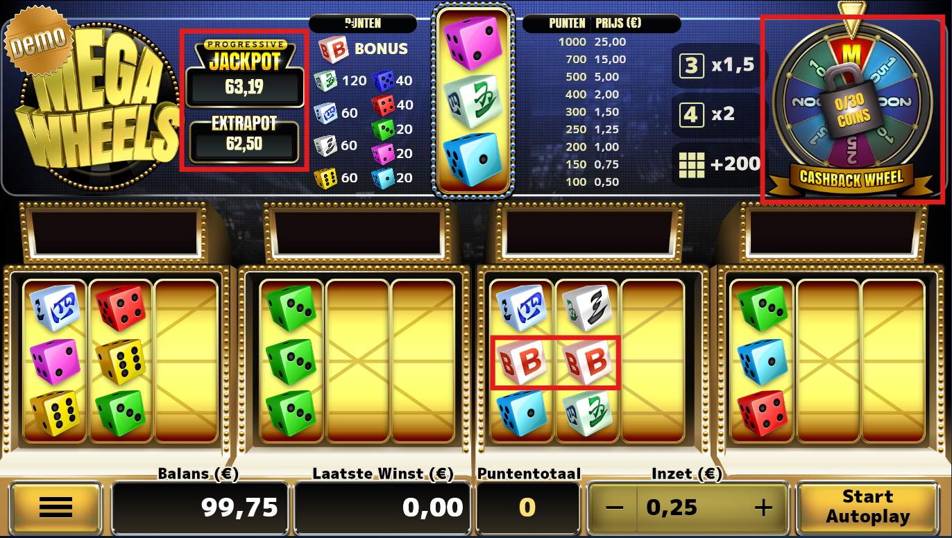 play mega wheel casino game online