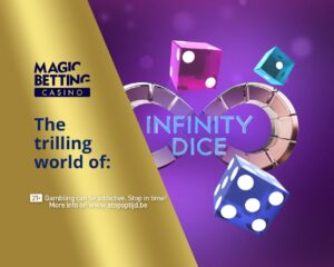 Infinity Dice title screen with Magic Betting logo.