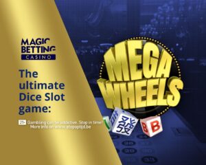 Mega Wheels title with Magic Betting logo.