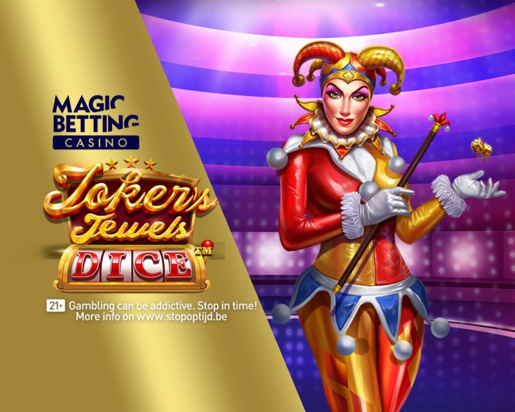 Title screen of Joker's Jewel Dice with Magic Betting Logo