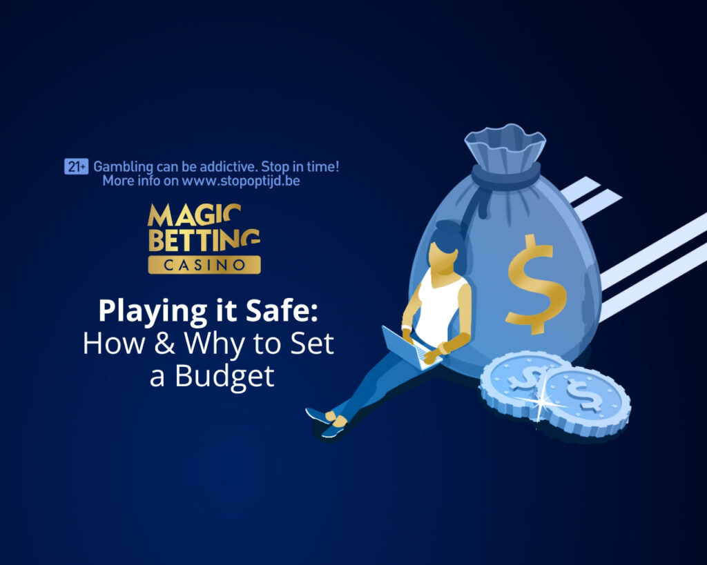 'Playing it Safe: How & Why to Budget' title on blue background.